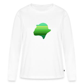Fond profil N°2 - T-shirt manches longues Premium bio Femme - blanc - Devant - Julia (174cm)