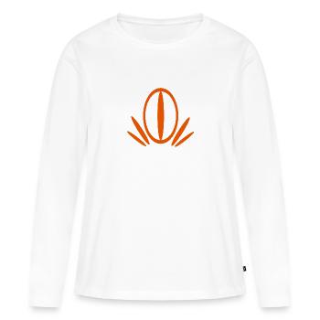 Muster N°1 - Frauen Premium Bio Langarmshirt - Weiß - Vorne - Julia (174cm)