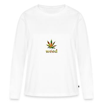 Weed - Women's Premium Organic Long Sleeve Shirt - white - Front - Julia (174cm)