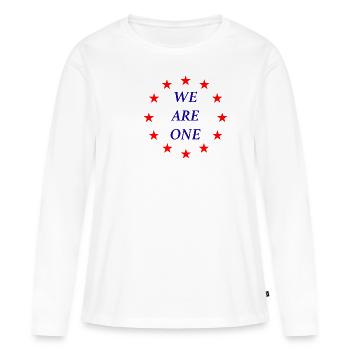 Pro EU Anti Brexit We are One We are One - Women's Premium Organic Long Sleeve Shirt - white - Front - Julia (174cm)