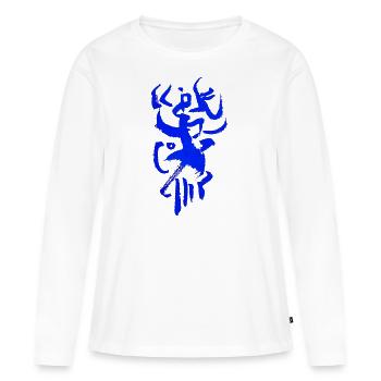 Tusche Tribal - Frauen Premium Bio Langarmshirt - Weiß - Vorne - Julia (174cm)