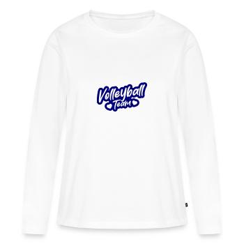 Équipe de volley-ball - T-shirt manches longues Premium bio Femme - blanc - Devant - Julia (174cm)