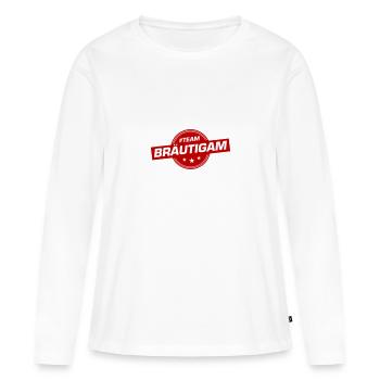 Team Groom Wedding Party Wedding - Women's Premium Organic Long Sleeve Shirt - white - Front - Julia (174cm)