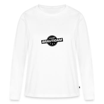 Team Groom Wedding Party Wedding - Women's Premium Organic Long Sleeve Shirt - white - Front - Julia (174cm)