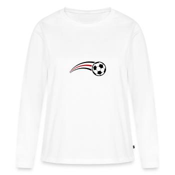 Soccer Symbol Tail - Women's Premium Organic Long Sleeve Shirt - white - Front - Julia (174cm)