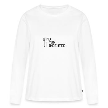 informatique - T-shirt manches longues Premium bio Femme - blanc - Devant - Julia (174cm)