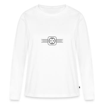 Steckdose Icon Strom - Frauen Premium Bio Langarmshirt - Weiß - Vorne - Julia (174cm)