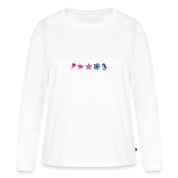 Subtle Pride Sea Creatures Beach Summer - Women's Premium Organic Long Sleeve Shirt - white - Front - Julia (174cm)