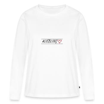 Cœur chéri - T-shirt manches longues Premium bio Femme - blanc - Devant - Julia (174cm)