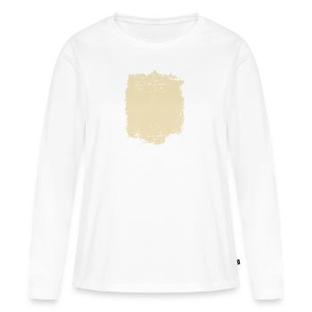 GRUNGE · BACKGROUND · HINTERGRUND - Frauen Premium Bio Langarmshirt - Weiß - Vorne - Julia (174cm)