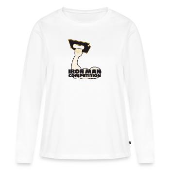Iron Man Compétition - Fer compétition Homme - T-shirt manches longues Premium bio Femme - blanc - Devant - Julia (174cm)