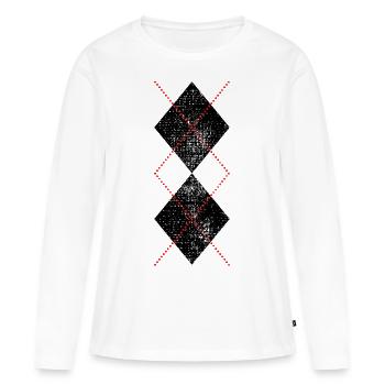 50s Retro Rockabilly - Women's Premium Organic Long Sleeve Shirt - white - Front - Julia (174cm)