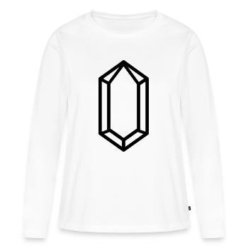 cristal de quartz - T-shirt manches longues Premium bio Femme - blanc - Devant - Julia (174cm)