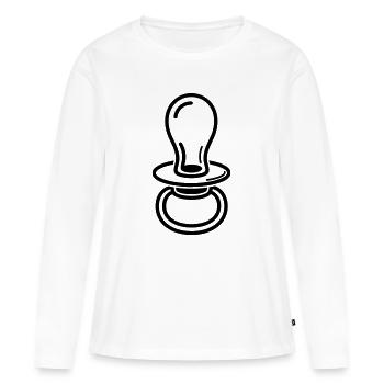 Geburt - Frauen Premium Bio Langarmshirt - Weiß - Vorne - Julia (174cm)