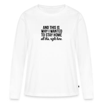 Weiße Tafel mit inspirierenden Zitaten - Frauen Premium Bio Langarmshirt - Weiß - Vorne - Julia (174cm)