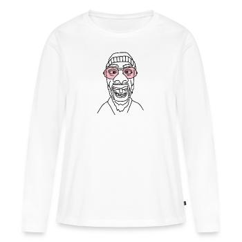 Cooler Typ - Frauen Premium Bio Langarmshirt - Weiß - Vorne - Julia (174cm)