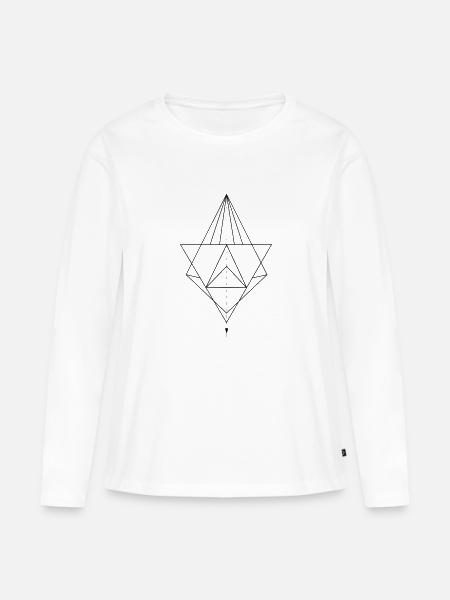 Some Geometry - Frauen Premium Bio Langarmshirt - Weiß