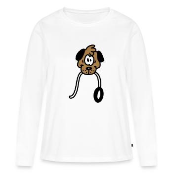 veut aller walkies - T-shirt manches longues Premium bio Femme - blanc - Devant - Julia (174cm)
