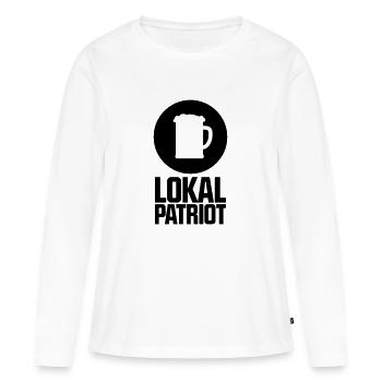 Lokalpatriot Bier - Frauen Premium Bio Langarmshirt - Weiß - Vorne - Julia (174cm)