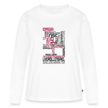 Textwolke LARP - Frauen Premium Bio Langarmshirt - Weiß - Vorne - Julia (174cm)