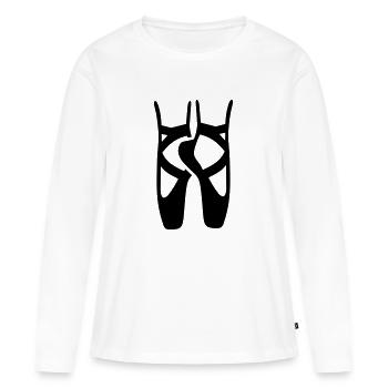 Ballett - Frauen Premium Bio Langarmshirt - Weiß - Vorne - Julia (174cm)