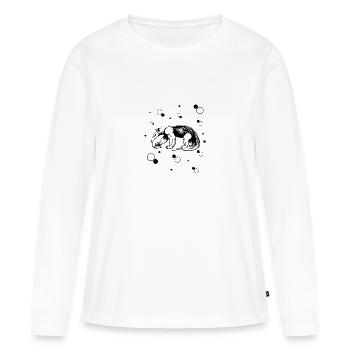 Ameisenbär - Zoo Naturschutz - Frauen Premium Bio Langarmshirt - Weiß - Vorne - Julia (174cm)