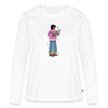 Fall Plants - Women's Premium Organic Long Sleeve Shirt - white - Front - Julia (174cm)
