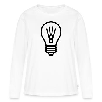 ampoule - T-shirt manches longues Premium bio Femme - blanc - Devant - Julia (174cm)