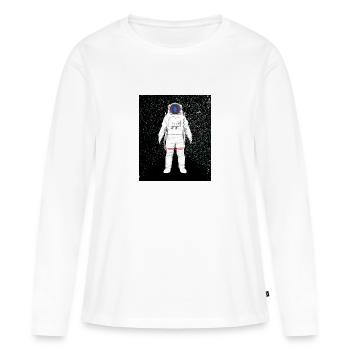 Astronaut in the cosmos - Women's Premium Organic Long Sleeve Shirt - white - Front - Julia (174cm)