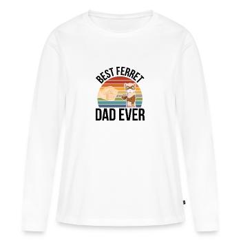 Frettchen - Frauen Premium Bio Langarmshirt - Weiß - Vorne - Julia (174cm)