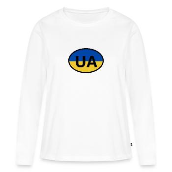 Astronomische Einheit - Frauen Premium Bio Langarmshirt - Weiß - Vorne - Julia (174cm)