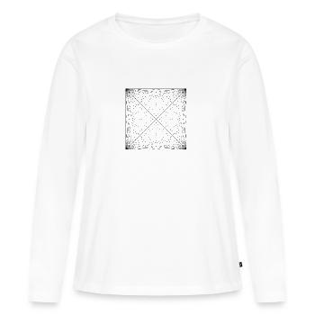line design - Women's Premium Organic Long Sleeve Shirt - white - Front - Julia (174cm)