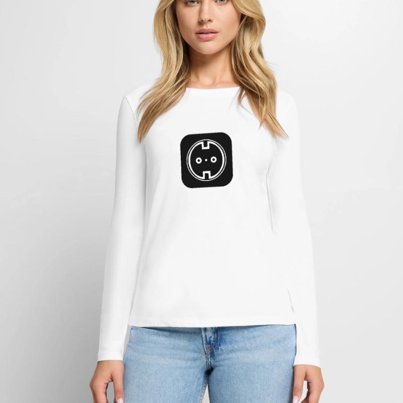 Electrical Socket Symbol Electrician Women's Premium Organic Long Sleeve Shirt
