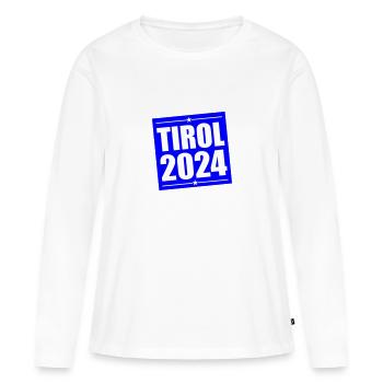Tyrol 2024 - T-shirt manches longues Premium bio Femme - blanc - Devant - Julia (174cm)
