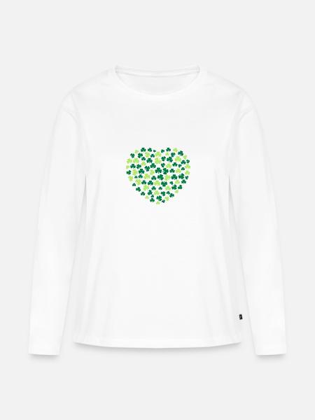 st patricks day - Women's Premium Organic Long Sleeve Shirt - white