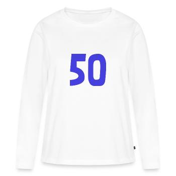 JAHRESTAG. ALLES GUTE ZUM GEBURTSTAG. ALLES GUTE ZUM GEBURTSTAG. - Frauen Premium Bio Langarmshirt - Weiß - Vorne - Julia (174cm)