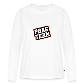 L’équipe de Prague - T-shirt manches longues Premium bio Femme - blanc - Devant - Julia (174cm)