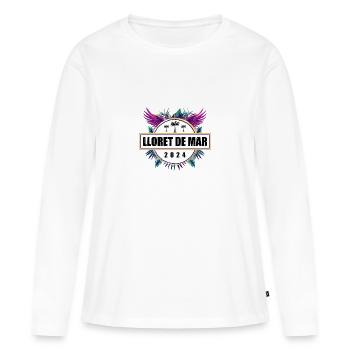 Lloret De Mar 2024 Team - Frauen Premium Bio Langarmshirt - Weiß - Vorne - Julia (174cm)