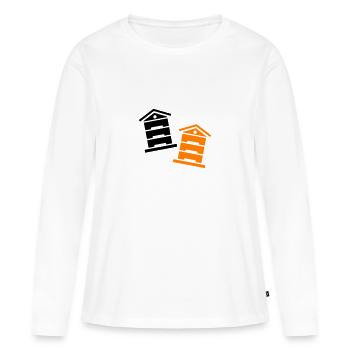 Honig Imker - Frauen Premium Bio Langarmshirt - Weiß - Vorne - Julia (174cm)