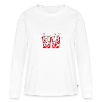 Tequila Drink - Frauen Premium Bio Langarmshirt - Weiß - Vorne - Julia (174cm)