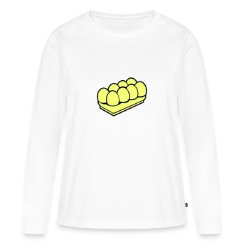 Eier symbol - Frauen Premium Bio Langarmshirt - Weiß - Vorne - Julia (174cm)