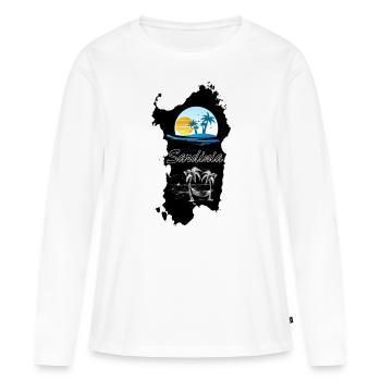 Sardaigne Insel Italien Sardaigne Italie - T-shirt manches longues Premium bio Femme - blanc - Devant - Julia (174cm)