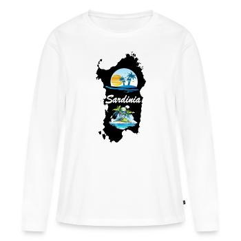 Sardaigne Insel Italien Sardaigne Italie - T-shirt manches longues Premium bio Femme - blanc - Devant - Julia (174cm)