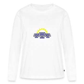 Photovoltaik Solar Energie - Frauen Premium Bio Langarmshirt - Weiß - Vorne - Julia (174cm)