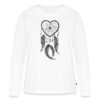 Attrape-rêves - T-shirt manches longues Premium bio Femme - blanc - Devant - Julia (174cm)