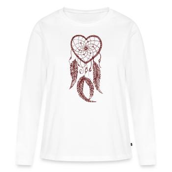 Attrape-rêves - T-shirt manches longues Premium bio Femme - blanc - Devant - Julia (174cm)