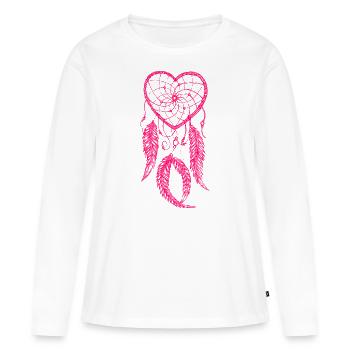 Attrape-rêves - T-shirt manches longues Premium bio Femme - blanc - Devant - Julia (174cm)