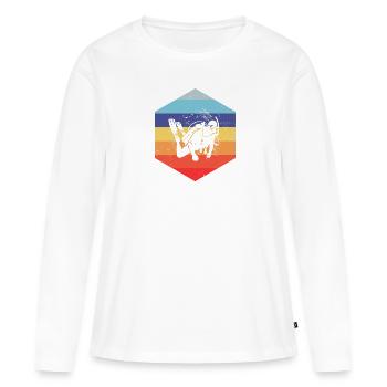 Diver Diver Plongée Femme Scuba Diver - T-shirt manches longues Premium bio Femme - blanc - Devant - Julia (174cm)