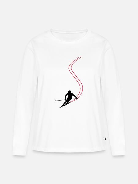 Ski ! - T-shirt manches longues Premium bio Femme - blanc