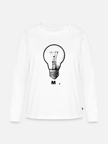 Idea: Am I. - Frauen Premium Bio Langarmshirt - Weiß